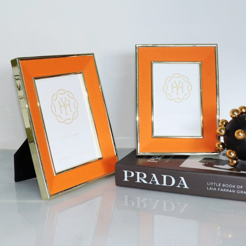 新款欧式立体轻奢卧室创意相框书房皮质相架家居装饰品画框批发