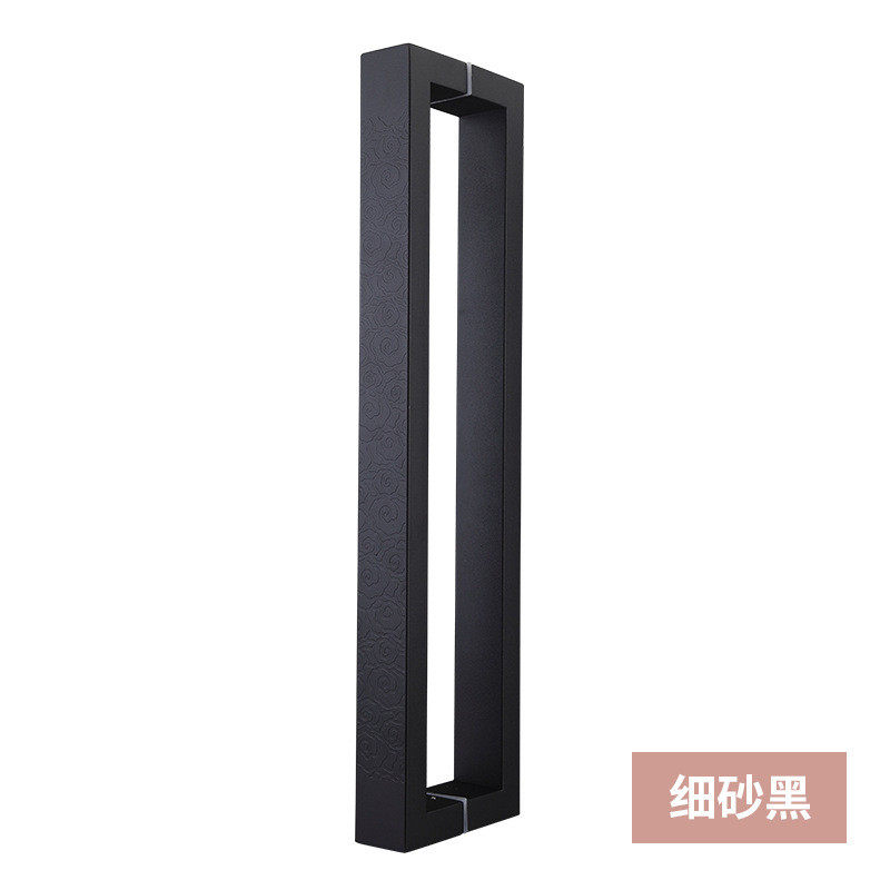 欧式中式祥云玻璃门拉手木门红不锈钢古铜把手酒店黑色大门大拉手