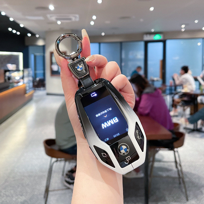 专用24宝马液晶钥匙套7系730li740车5系535LE6系GT包X3/X5/X7壳扣