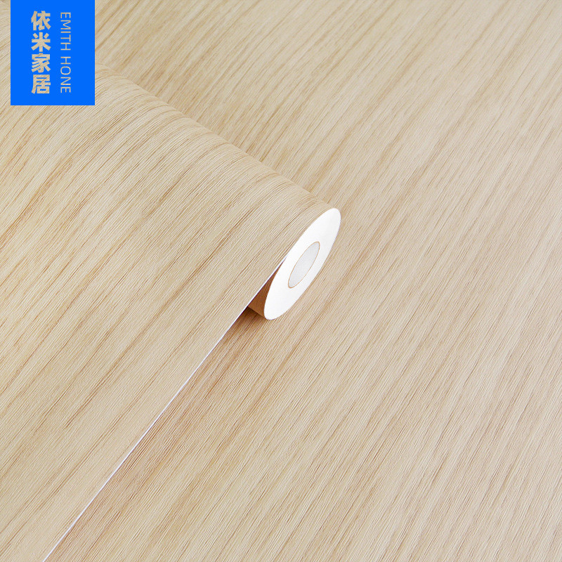 韩版PVC木纹贴纸自粘墙纸壁纸展柜家具翻新加厚带导气槽贴膜30米