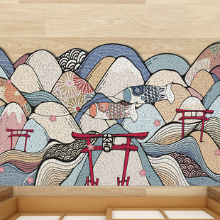 开门见山入户门口地垫日式和风进门地毯门垫可裁剪丝圈脚垫玄关垫