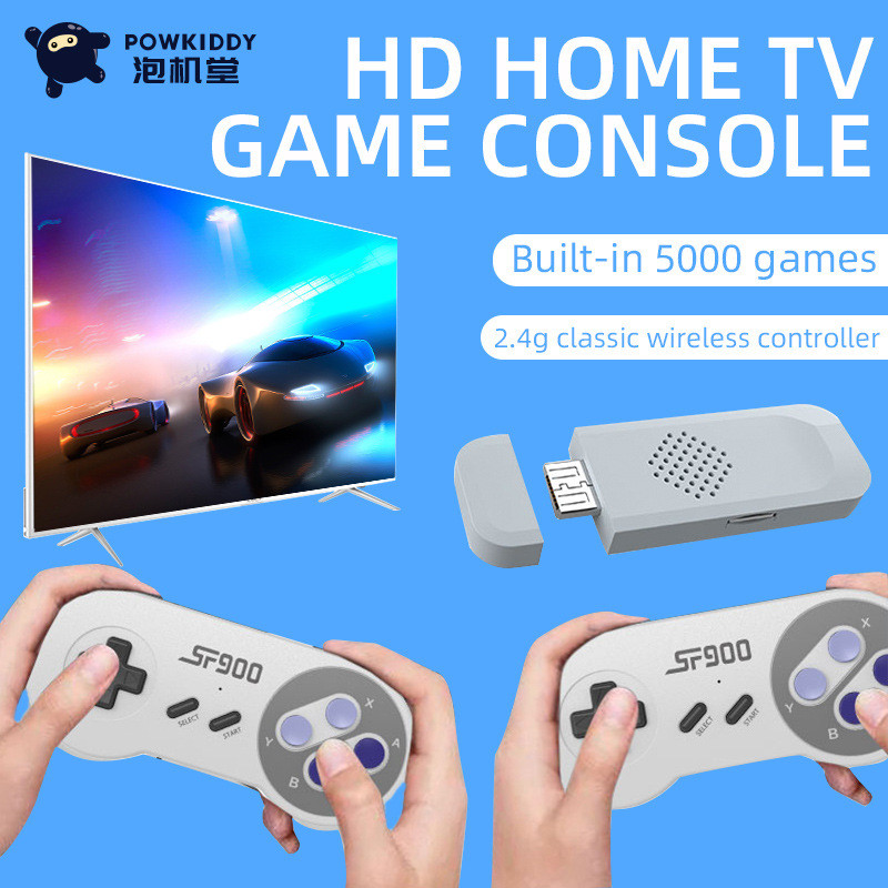 新款SF900家用双人电视游戏机SFC对战无线手柄外销外贸电视棒