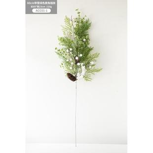 圣诞树绿植鹿角花环藤条装 饰ins森系花环配饰摄影白色婚庆礼布置