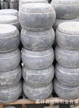 热销花盆石柱墩底座垫基石柱脚石木柱装饰石圆墩空心石柱础柱墩石