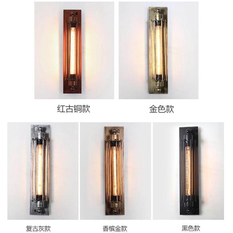 loft美式工业风阳台过道铁艺装饰灯复古爱迪生理发店发廊长笛壁灯