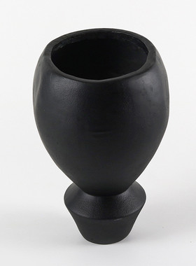 热销个性宽口花瓶艺术轻奢高级感样板间装饰摆件客厅简约干花花器