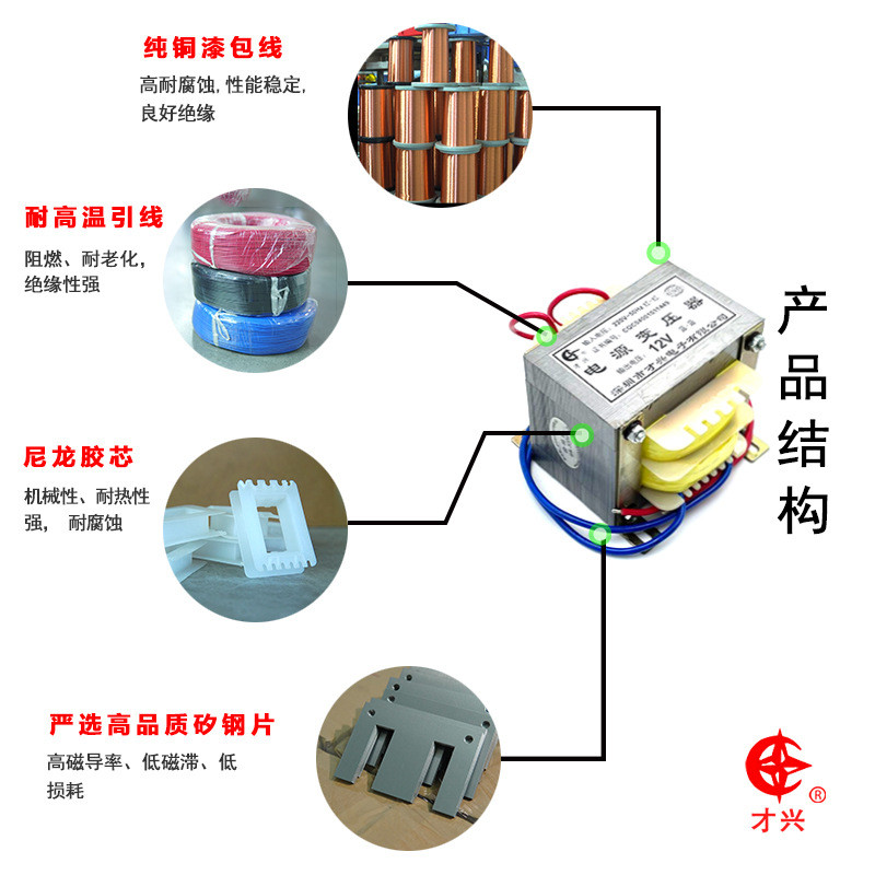 ei8643变压器变压器100w220v转6v9v12v15v18v24v隔离才兴电源低频