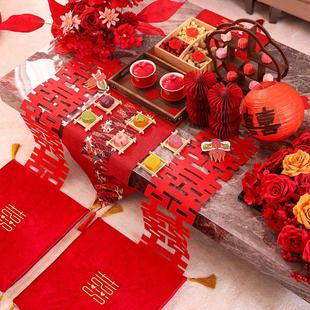 男女方接亲敬茶杯结婚客厅茶几桌面摆件婚房布置套装婚庆用品大全