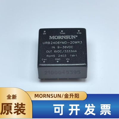 URB2406YMD-20WR3金升阳DC-DC电源模块9-36V转6V3333mA 20W直拍