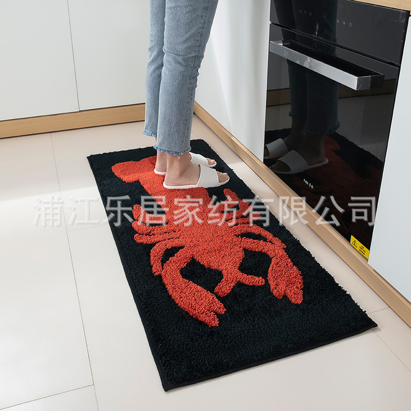 超细纤维客餐厅地毯移门地垫厨房吸水脚垫加厚植绒浴室跨境热卖