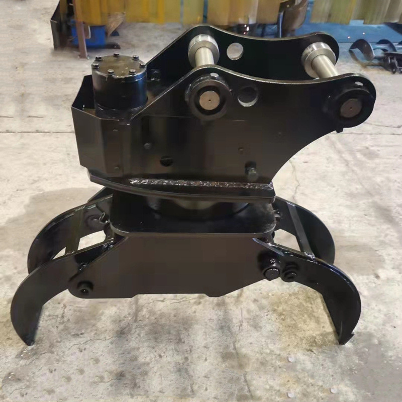 热销三一75挖掘机破配件液压抱木料夹装卸3+2五齿旋转抱式抓木器