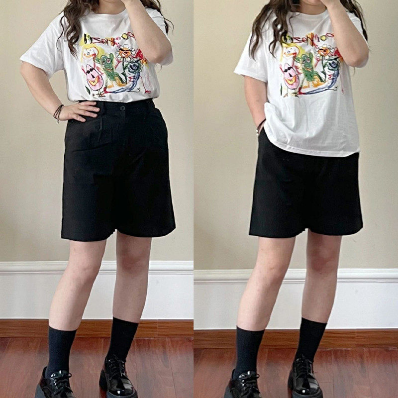 大码梨形显瘦直筒五分胖mm夏季薄款女阔腿A字裤,女装/女士精品,大码裤装,淘宝优惠券,粉丝福利购,淘宝优惠卷