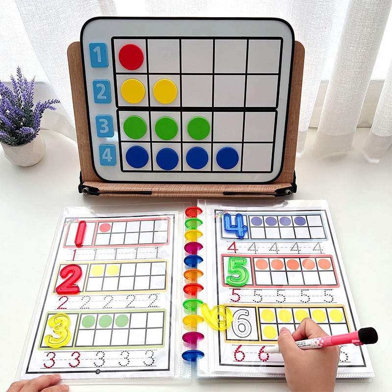 热销加减法游戏教具磁力十格阵数学启蒙算数字磁性数感书幼小衔接