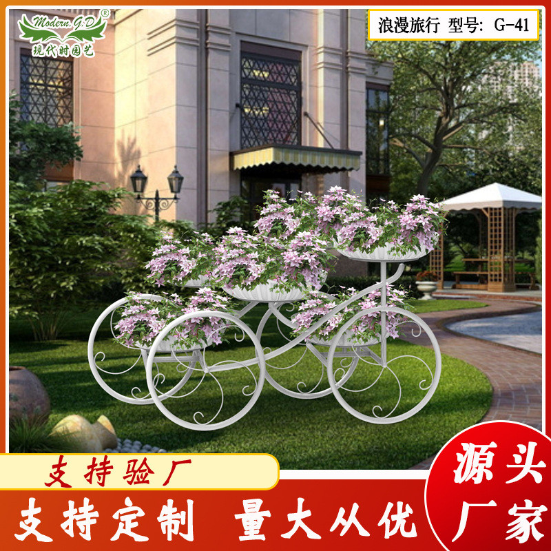 热销直供立体绿化槽/道路公园装饰种植铁艺花架/绿化花器造型厂家图片