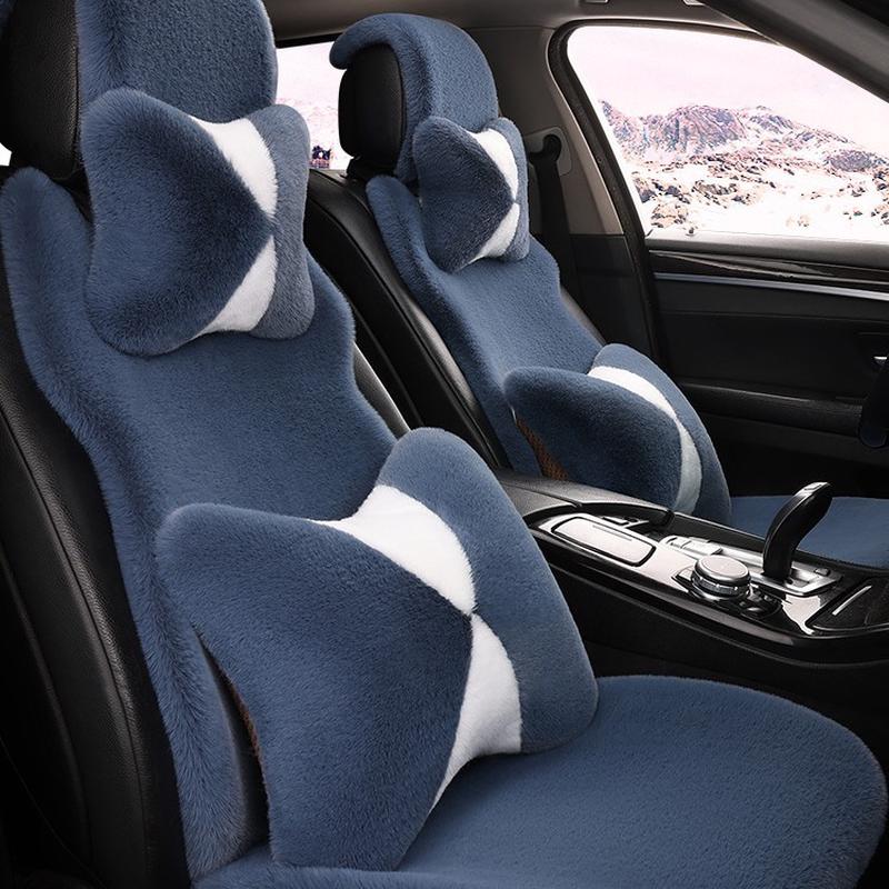 热销汽车坐垫冬季短毛绒加厚小蛮腰车垫冬天兔毛垫女座套座垫