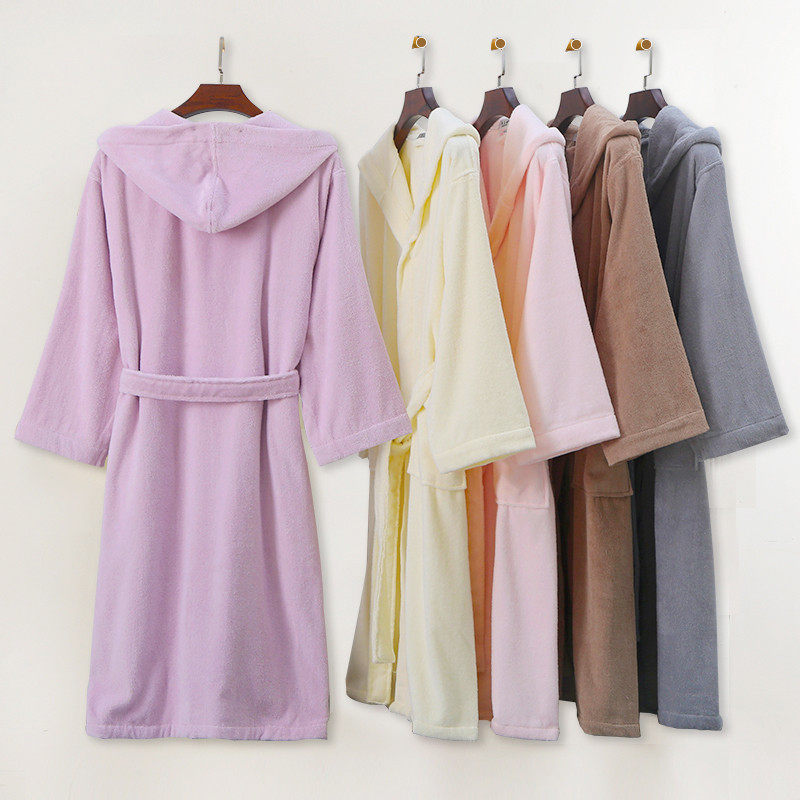 纯棉浴袍成人女款游泳洗澡穿的速干男款浴巾浴衣吸水睡袍情侣四季