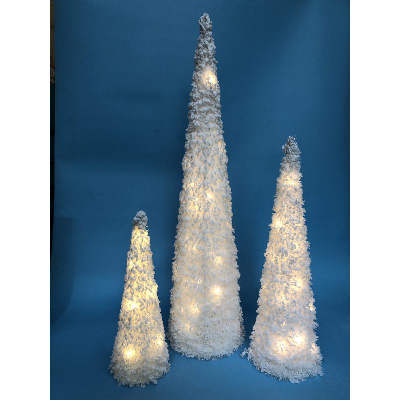 圣诞节发光铁艺led锥形圣诞diy螺旋卷条树锥形树灯橱窗摆件