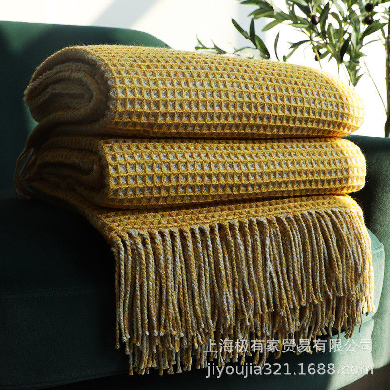 立体蜂巢针织休闲毛毯办公室午睡毯格华夫沙发毯披肩盖毯,床上用品,休闲毯/毛毯/绒毯,淘宝优惠券,粉丝福利购,淘宝优惠卷