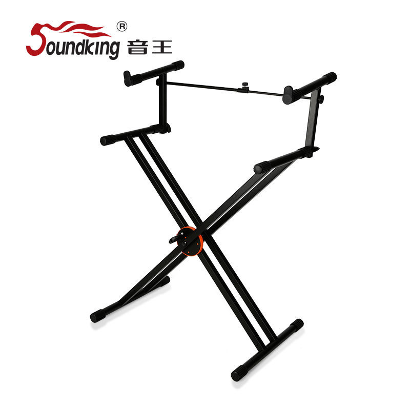soundking音王S15-S17加厚双管X型单双层电子琴架折叠电钢琴支架