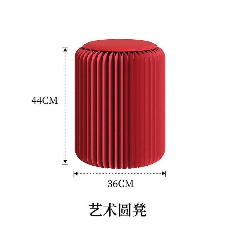 批发折叠省空间家用矮凳子圆凳餐椅凳多功能便携创意家具风琴凳