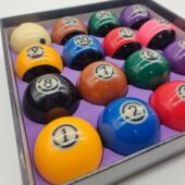 热销厂家直销美式 水晶球黑金刚台球产中用品配件批发国球式 子大号