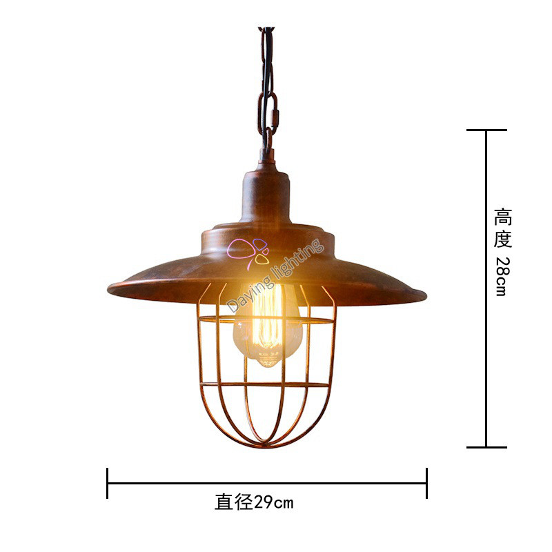 美式loft咖复古铁艺吊灯酒吧工业风餐厅烧烤店吧台网乡村民宿灯具