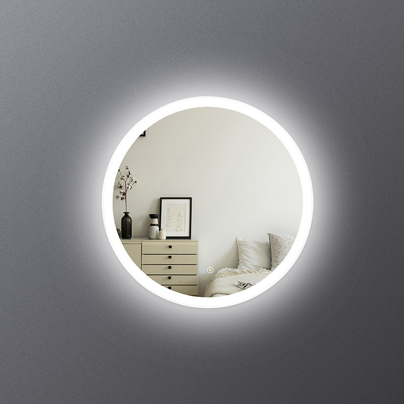 lonki智能led浴室镜卫生间镜子定制酒店工程圆形灯镜