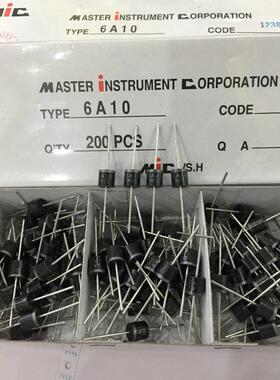 热销电子元器件耐压二极管6a10大功率足整流1000vmic