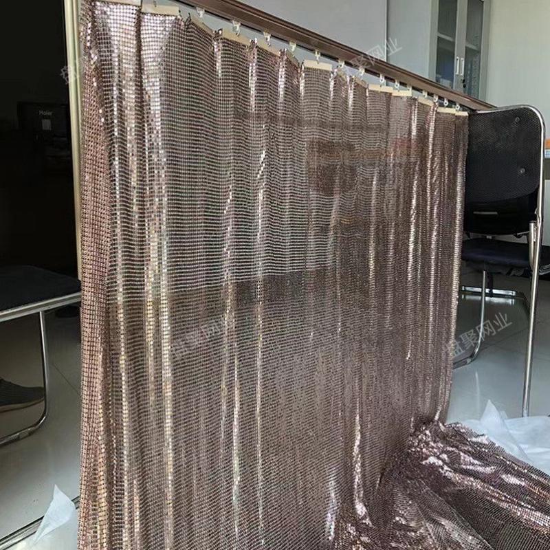 金属铝片帘亮片帘装饰网隔断金属艺术帘diy箱包辅料厂家直销优惠