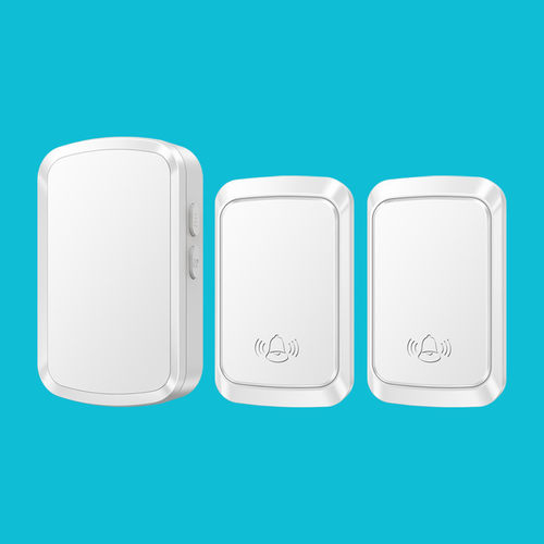 热销智选防水家用超远距离可自发电无线门铃开关人二拖一老人防水