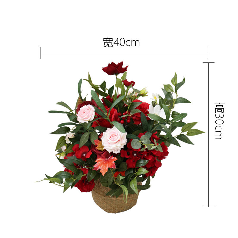 婚礼迎宾水牌花艺装饰绢花活动店铺指引牌餐指示牌花场地布置