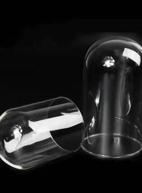 高硼硅透明罩摆件 圆头玻璃罩 艺术品手办珠宝首饰观音防尘展示罩