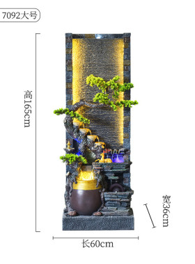 公司形象墙创意流水摆件客厅水幕墙现代简约景观店铺开业商务礼品