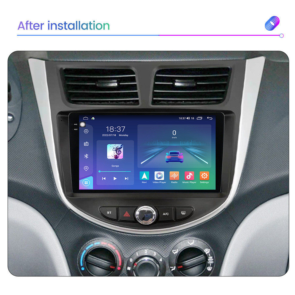热销适用于现代verna10-16款改安卓车机中控大屏导航m6pro8+256g