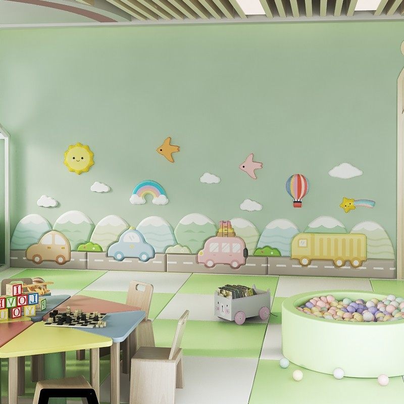 榻榻米墙围软包儿童房卡通防撞汽车软包贴床头板靠背床围墙贴自粘,家装主材,背景墙软包,淘宝优惠券,粉丝福利购,淘宝优惠卷