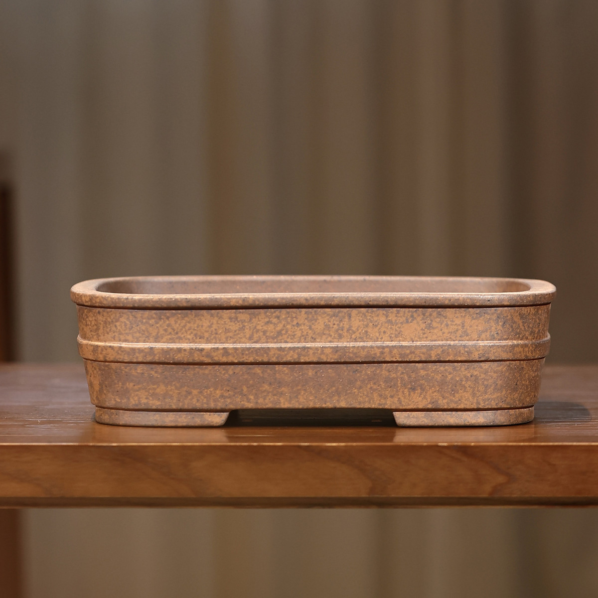 唯珍家紫砂花盆柴正方形烧段泥竹节中线盆景盆名家盆觅陶乡中国风