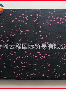 减震地板健身房橡胶地板耐磨橡胶彩色地砖带卡扣防滑地垫