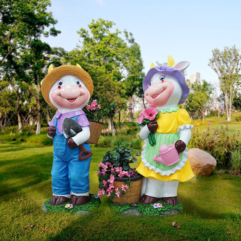 热销户外仿真奶牛花园花缸摆件树脂玻璃钢别墅花篮庭院景观装饰工,家居饰品,户外/庭院摆件,淘宝优惠券,粉丝福利购,淘宝优惠卷