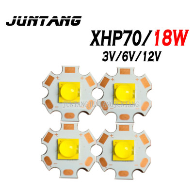 XHP70大功率LED陶瓷灯珠3V /6V 18W白光暖白光焊接16/20mm铜基板