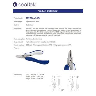 热销钳子 ideal tek扁嘴钳es6012防静电扁嘴钳电气安装