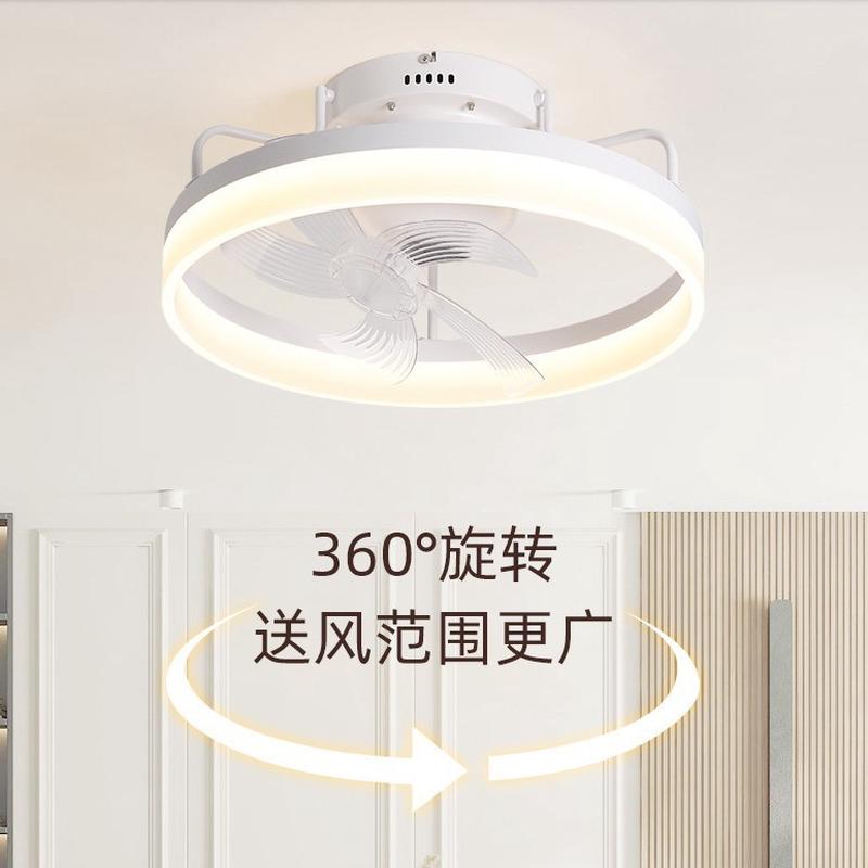 新款摇头吊扇灯风扇灯水晶2025年家用餐厅卧室吸顶带电扇吊灯一体