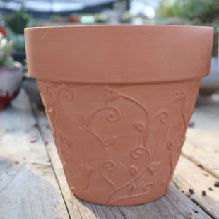 红陶花盆罗马朱顶红保温透气低室外园林花草北欧玫瑰月季风格