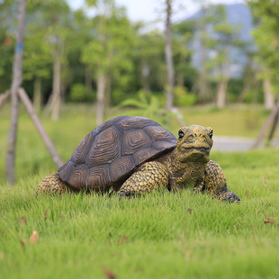 热销户外仿真大乌龟玻璃钢庭院草坪花园喷泉水池落地树脂装饰动物