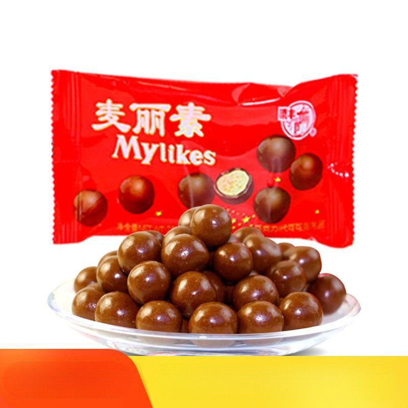 新货梁丰麦丽素巧克力25g儿童怀旧零食品小吃糖果直供（代可可脂