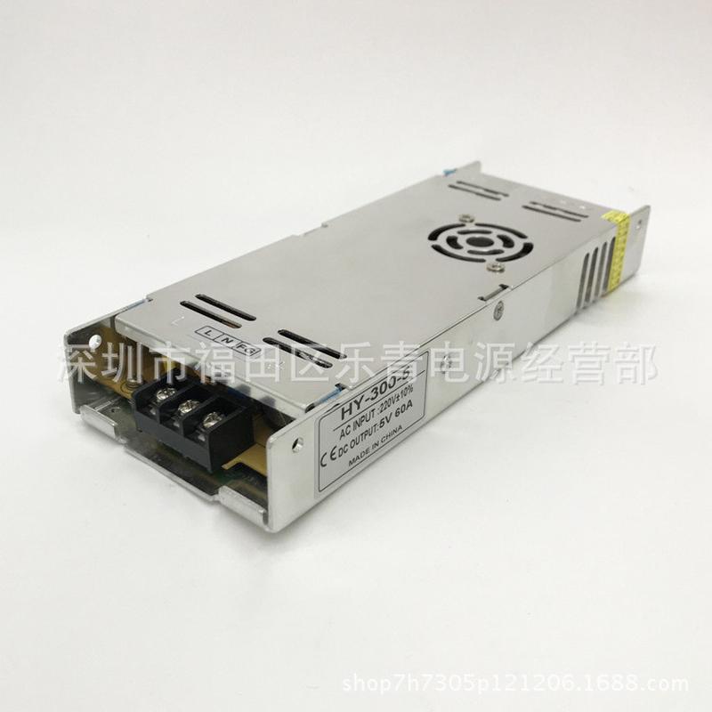 LED显示屏专用超薄5V300W小体积LED屏电源5V60A灯箱恒压开关电源