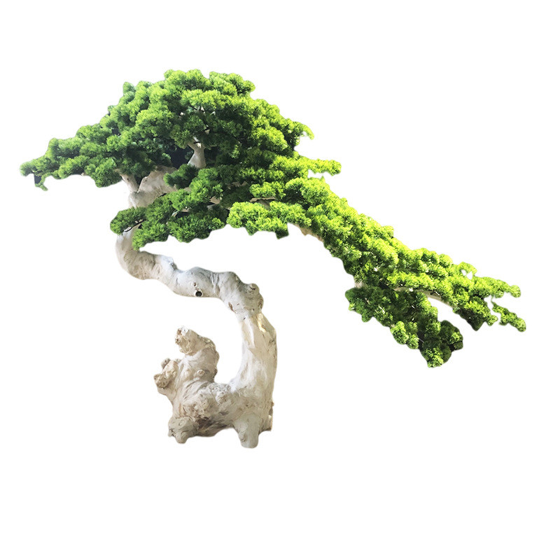 新中式绿色植物仿真树枯山水室内大型大堂酒店摆件装饰景观树