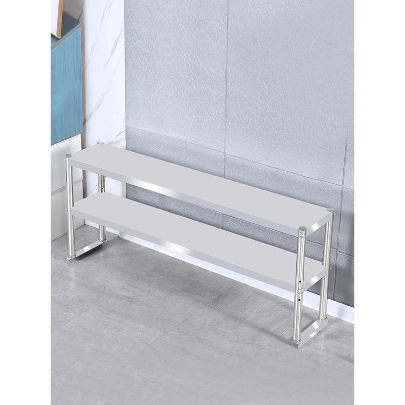 不锈钢立冰柜两三层奶茶店台上架架台面架工作台面层架厨房置物架