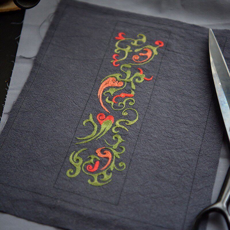 汉代信期绣汽车用品手工DIY中国风传统刺绣材料包创意自绣花新品