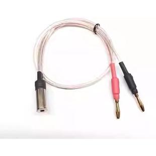 纯铜镀金3.5mm一分二3.5母转双香蕉头 香蕉头转3.5母音频线喇叭线