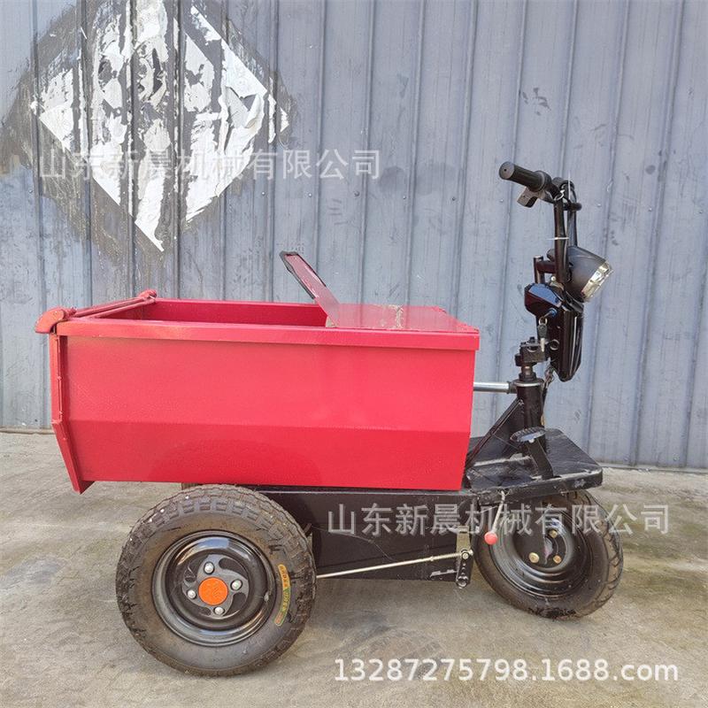 热销建筑工地电动灰工程60v手推斗车自卸翻斗车48v运输车